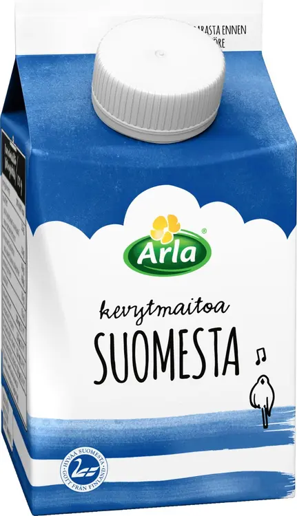 Arla 2 dl kevyt maito Suomesta ESL