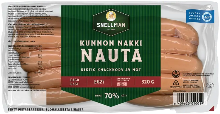 Snellman Kunnon naudanlihanakki 320g