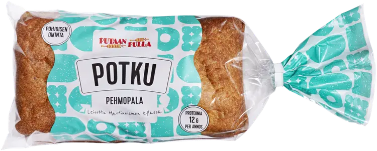 Putaan Pulla Potku Pehmopala 4 kpl/280g halkaistu vaalea siemenpalaleipä