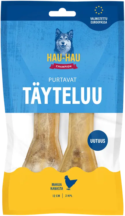 Hau-Hau Champion Purtavat Täyteluu kanalla 12 cm, 2 kpl, 110 g