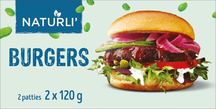 Naturli burgers vegaaninen hampurilaispihvi 2x120g