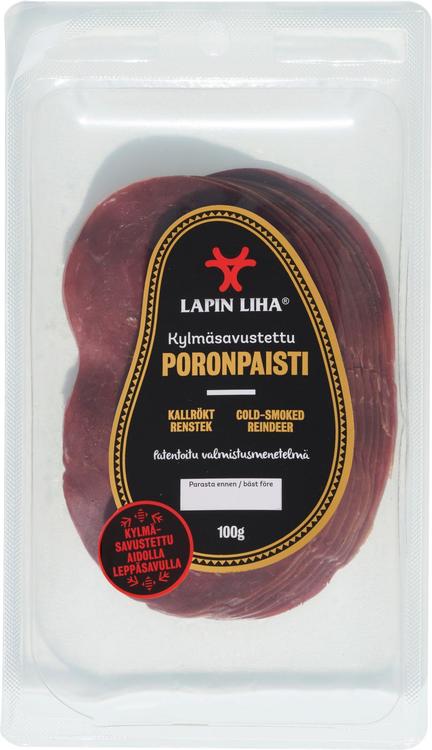 Lapin liha 100g kylmäsavustettu poronpaisti