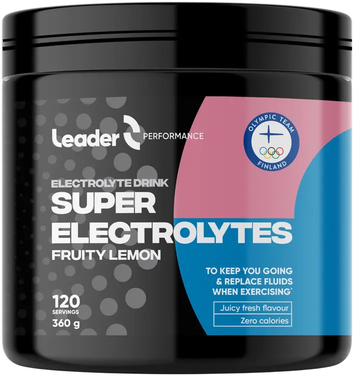 Leader Performance Super Electrolytes sitruksenmakuinen elektrolyyttijauhe 360 g