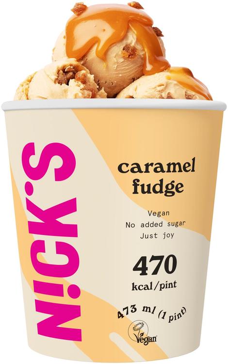 Nick's Vegan caramel fudge vegaaninen jäätelö 473ml