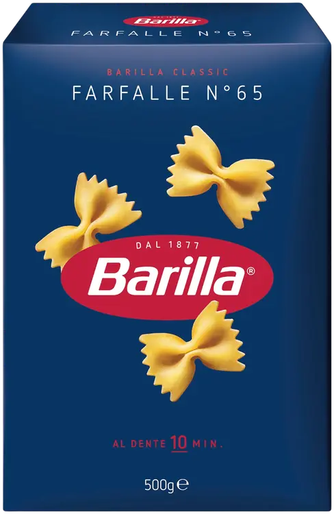 Barilla Farfalle durumvehnästä valmistettu pasta 500g