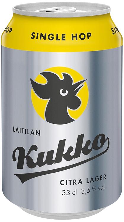 Laitilan Kukko Citra Lager 3,5% 0,33L single hop olut