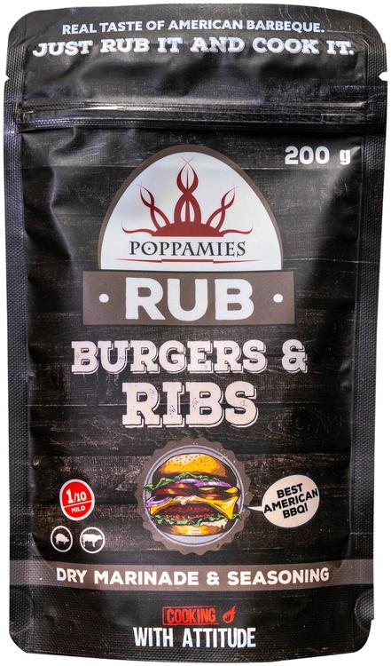 Poppamies Rub Burgers & Ribs mausteseos 200g