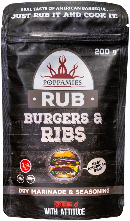 Poppamies Rub Burgers & Ribs mausteseos 200g