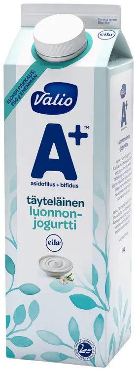 Valio A+™ luonnonjogurtti 1 kg täyteläinen laktoositon