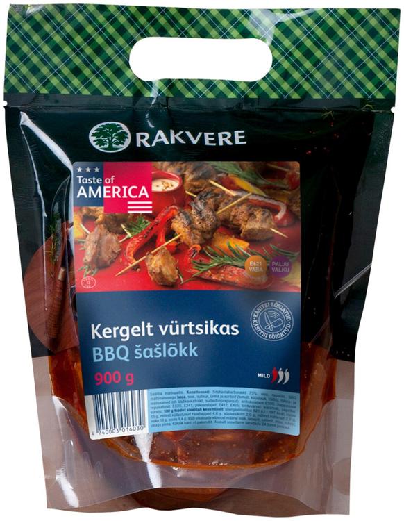 Kergelt vürtsikas BBQ šašlõkk 900g