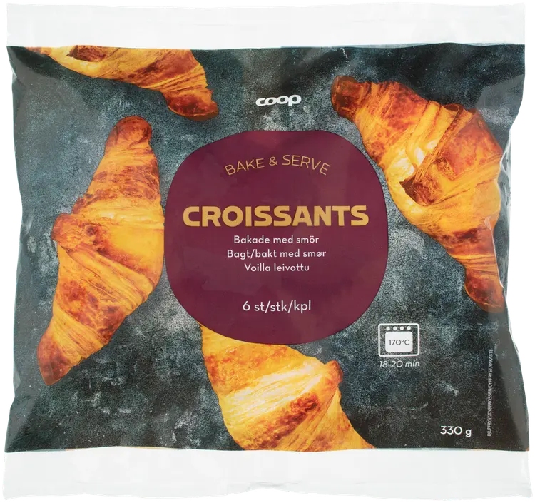 Coop croissant voilla leivottu 6 kpl 330 g pakaste