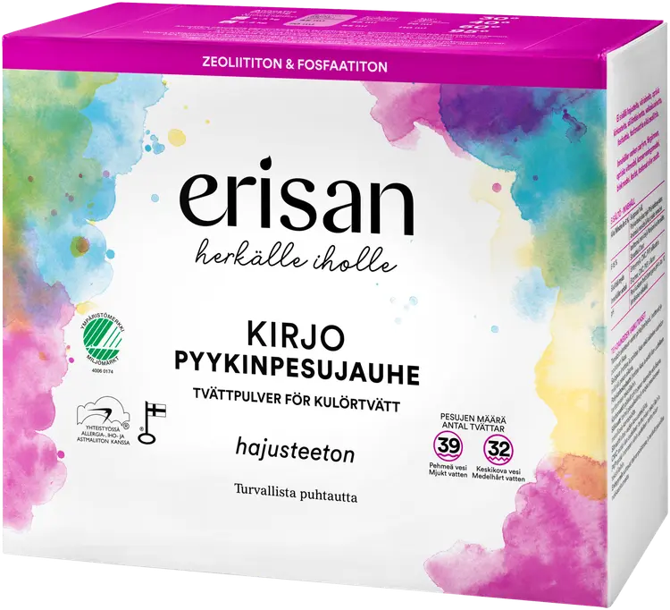 Erisan Hajusteeton Kirjo Pyykinpesujauhe 1,5 kg
