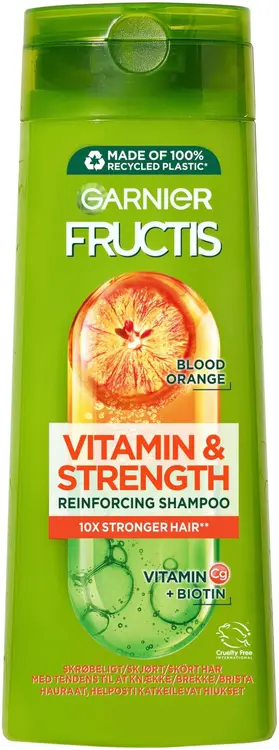 Garnier Fructis Vitamin & Strength shampoo hauraille, helposti katkeileville hiuksille 250ml