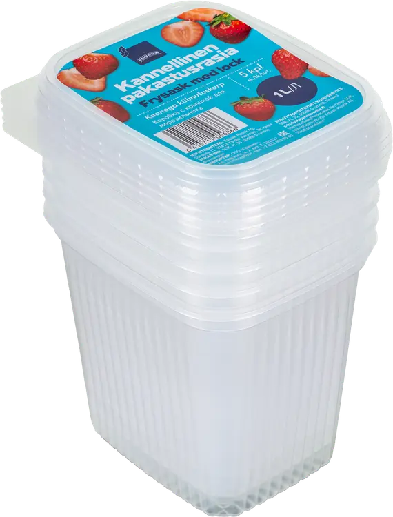 Rainbow 5x1000ml kirkas pakastusrasia + kansi