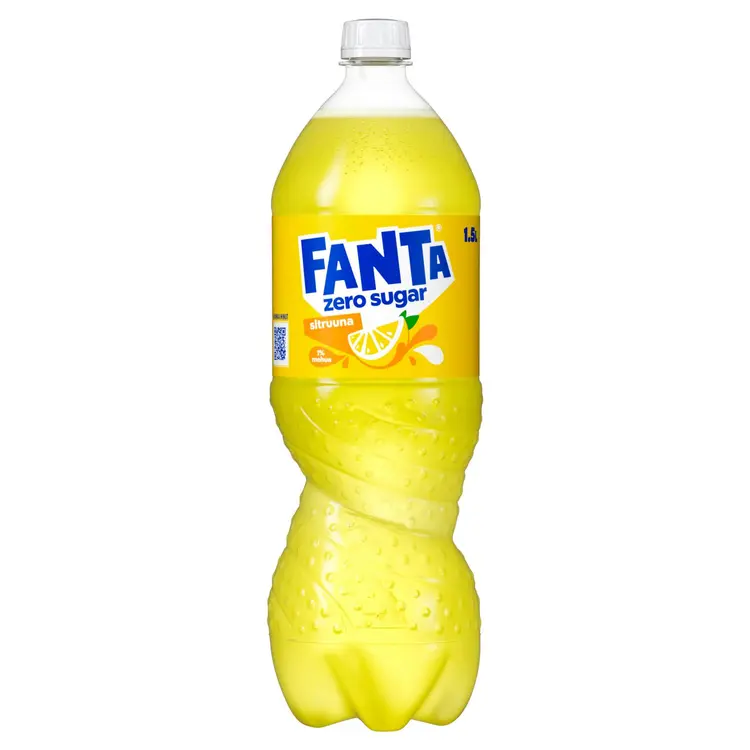 Fanta Sitruuna Zero virvoitusjuoma muovipullo 1,5 L