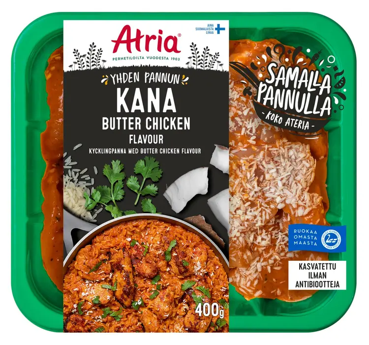 Atria Yhden Pannun Kana Butter Chicken Flavour 400g