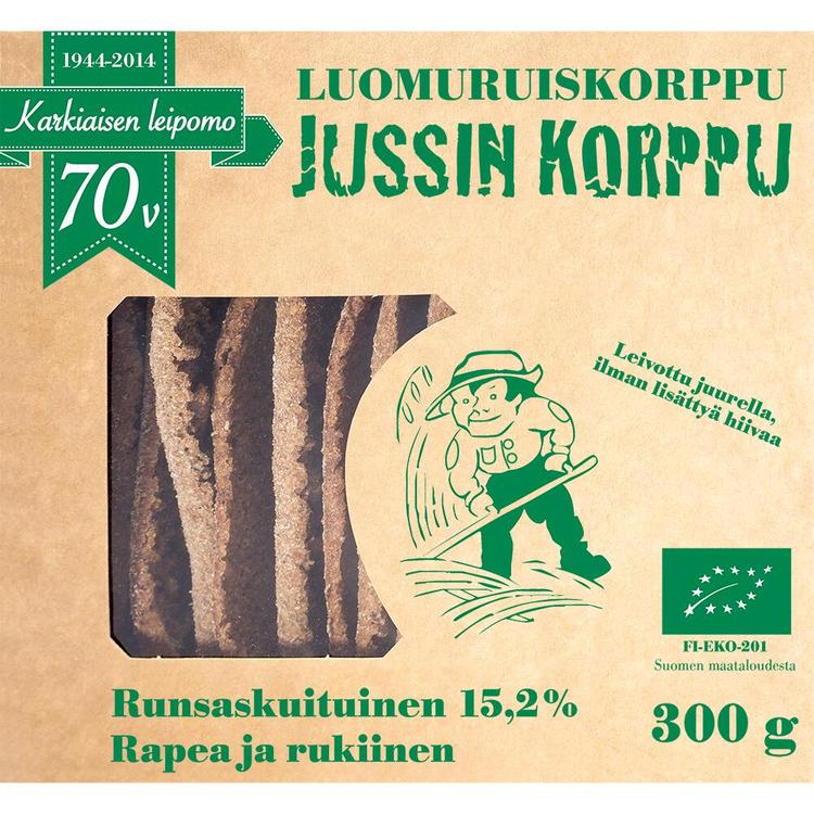 Karkiainen Jussin Korppu luomuruiskorppu 300 g