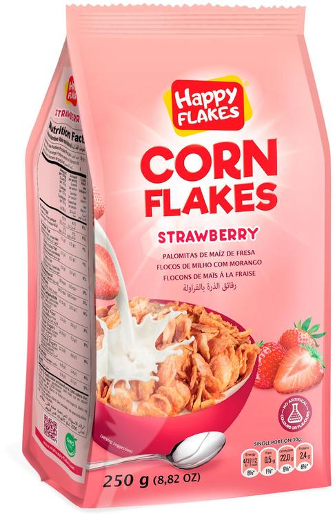 Happy flakes maisihelbed maasikaga 250g