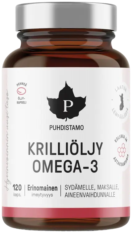 Puhdistamo Krilliöljy Omega-3 120 kapselia