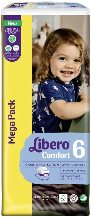 LIBERO Comfort teippivaippa koko 6, 68kpl, 13-20kg