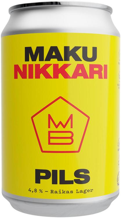 Maku Brewing Nikkari Pils 4,8% olut 0,33l tölkki