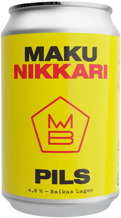 Maku Brewing Nikkari Pils 4,8% olut 0,33l tölkki