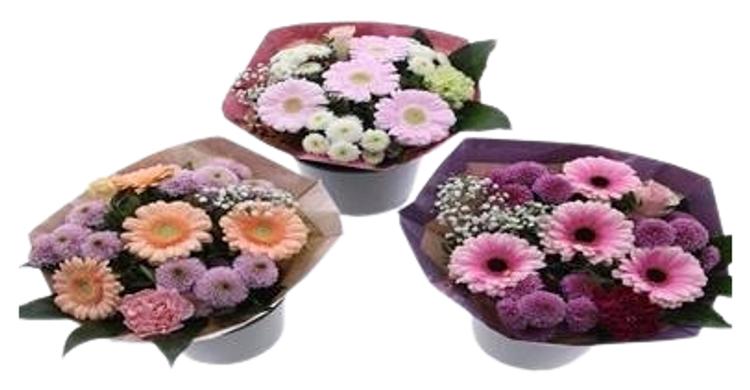 Kimppu Floora, lajitelma, monivärinen sekakimppu, 13 oksaa, 30cm