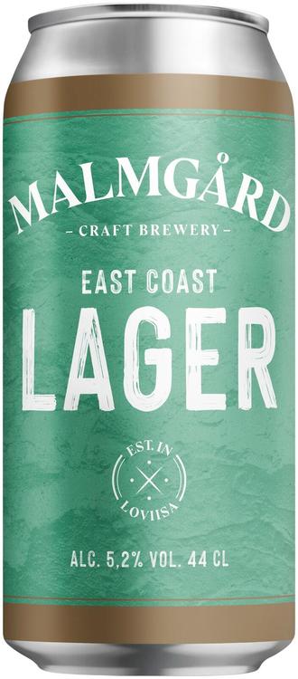 Malmgård East Coast Lager 5,2% olut 0,44l tölkki