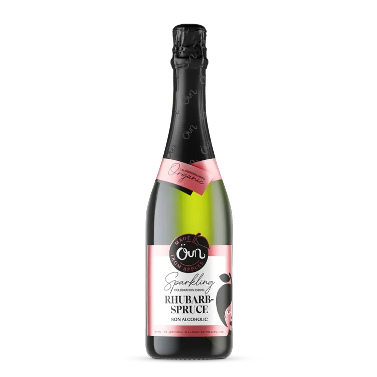 ÖUN raparperi-kuusikuohujuoma 0% 75cl plo