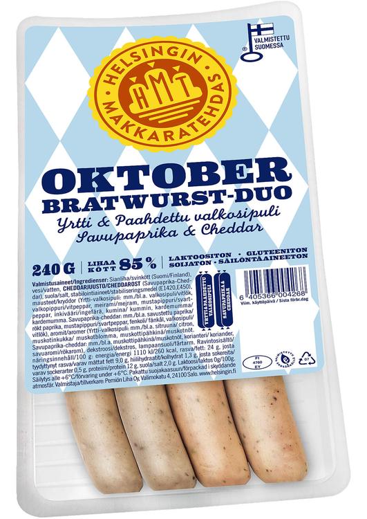 Helsingin Oktober Bratwurst 240g