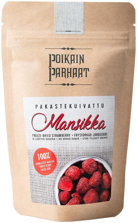 Poikain Parhaat Pakastekuivattu mansikka 10g