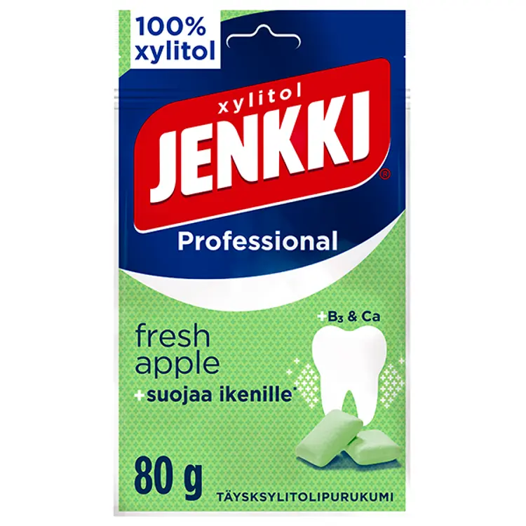 Jenkki Professional Fresh Apple täysksylitolipurukumi 80g