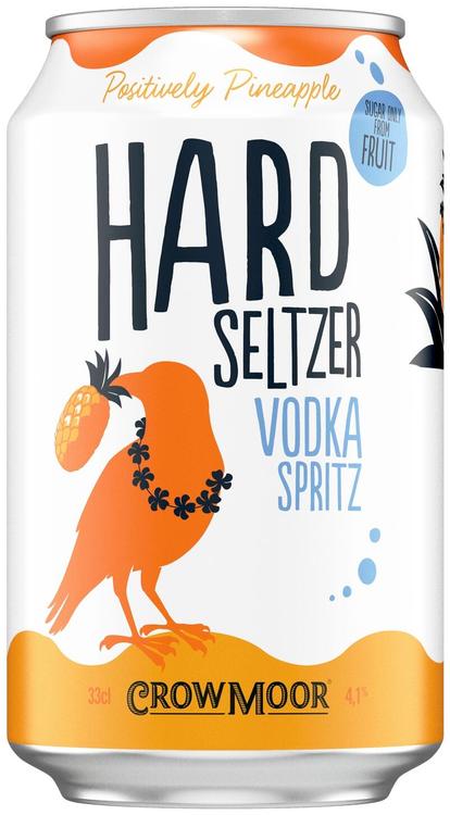 Crowmoor Vodka Spritz Positively Pineapple maustettu alkoholijuoma 4,1 % tölkki 0,33 L