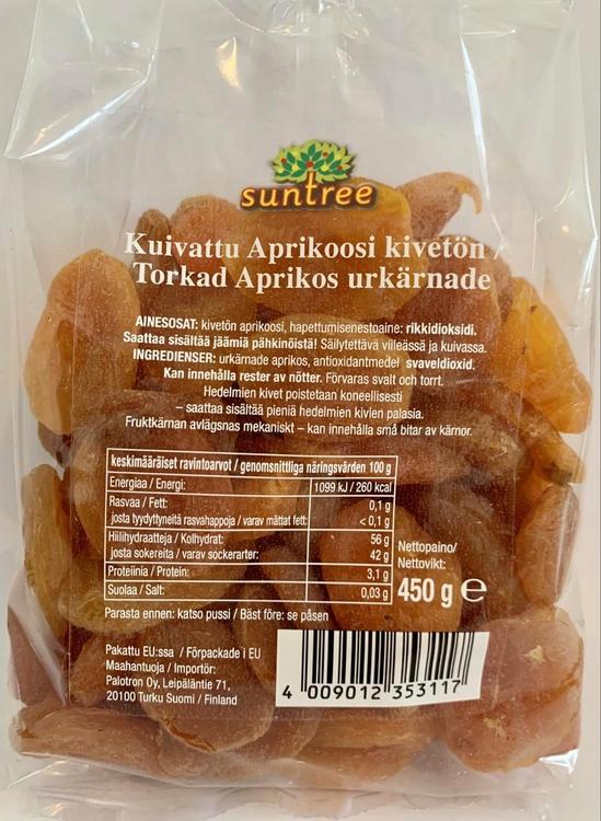 Aprikoosi kuivattu 450g
