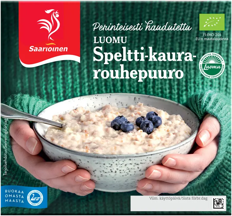 Saarioinen Luomu Speltti-kaurarouhepuuro 270g