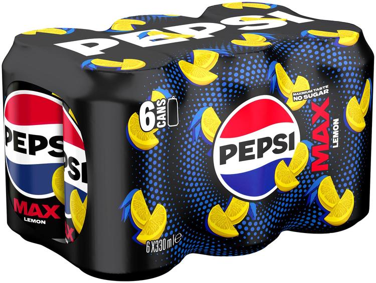 6 x Pepsi Max Lemon virvoitusjuoma 0,33 l