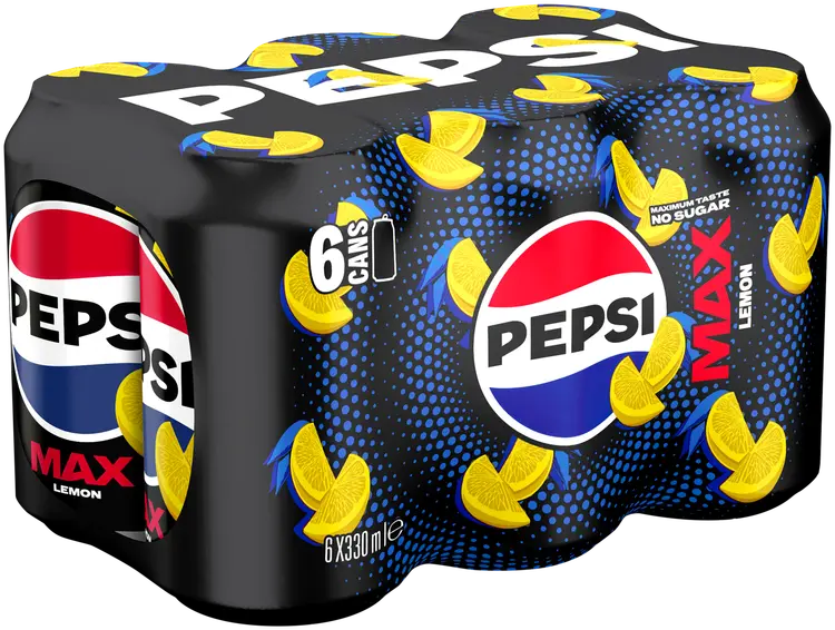 6 x Pepsi Max Lemon virvoitusjuoma 0,33 l
