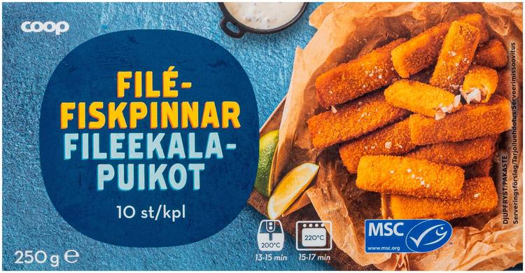 Coop fileekalapuikot MSC 250 g pakaste