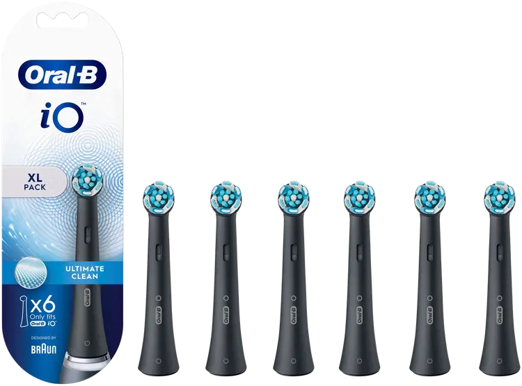 Oral-B Vaihtoharjat iO Ultimate Clean Black 6 kpl