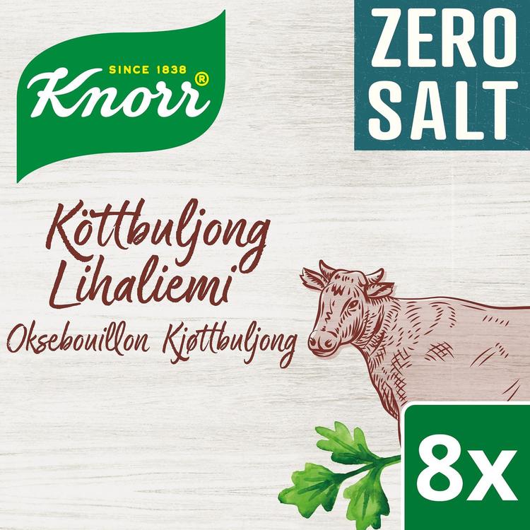 Knorr Zero Salt Liha Liemikuutio Suolaton 8x9g