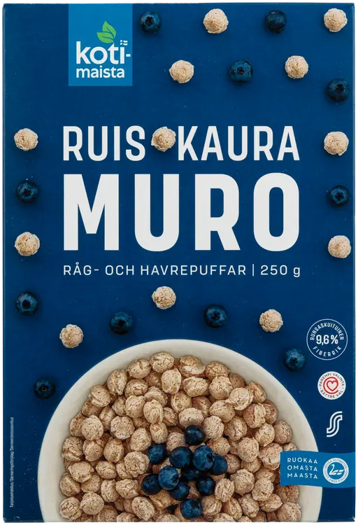Kotimaista Ruis-kauramuro aamiaismuro 250 g