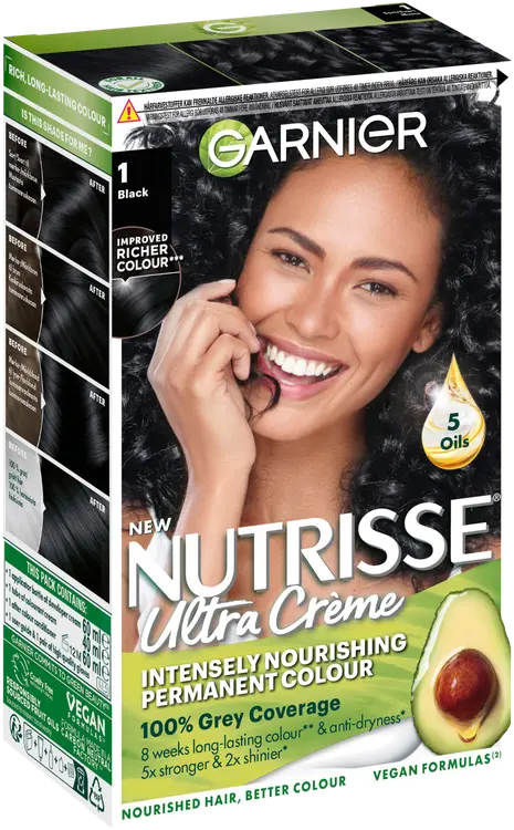 Garnier Nutrisse Ultra Creme 1.0 Black Musta kestoväri 1kpl