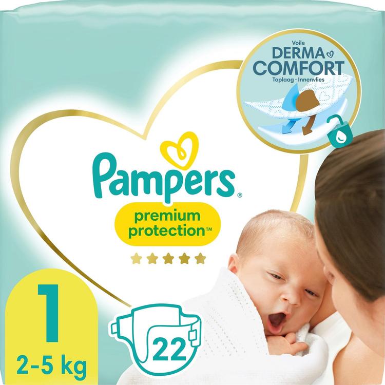Pampers 22kpl Premium Protection S1 2-5kg vaippa
