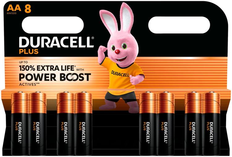 Duracell Plus paristo PowerBoost AA 8KP