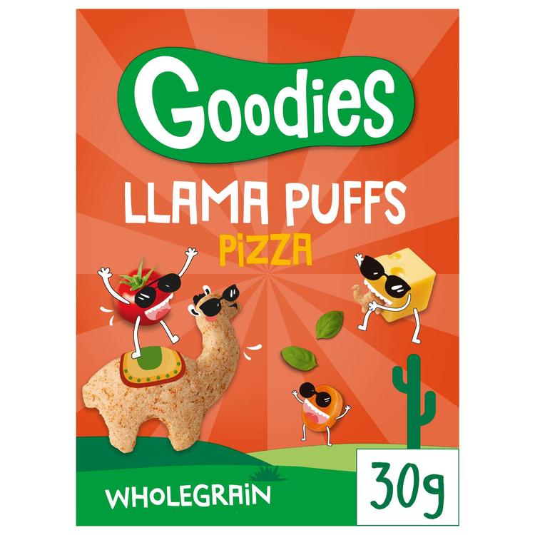 Goodies Llama Puffs Pizza täysjyvävehnä-maissinaksu 30g