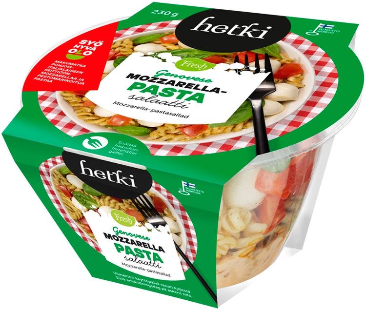 Fresh Hetki Mozzarella-pasta bowl ”Genovese” 230g