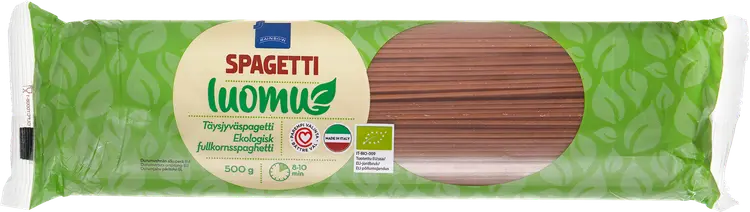 Rainbow 500g täysjyväspagetti luomu