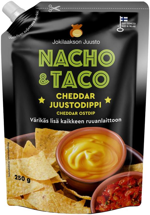 Jokilaakson Juusto Nacho&Taco cheddarjuustodippi 250g