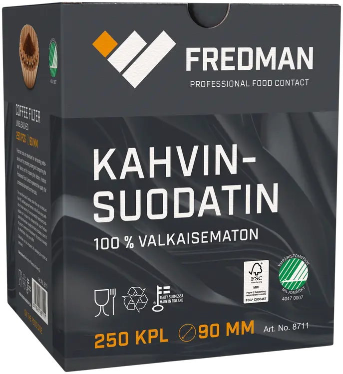 Fredman kahvinsuodatin 90mm 250 kpl