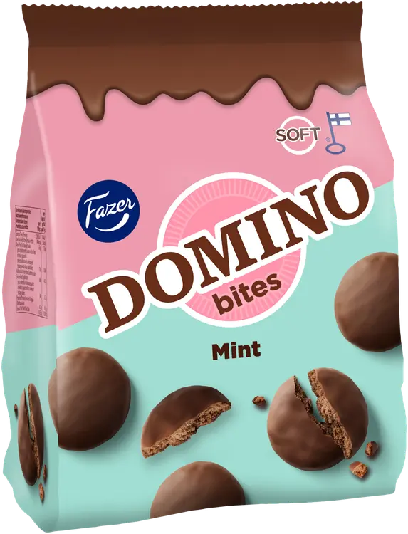 Fazer Domino Bites Mint herkuttelukeksi 185g
